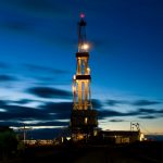 Drilling Rig In The Night